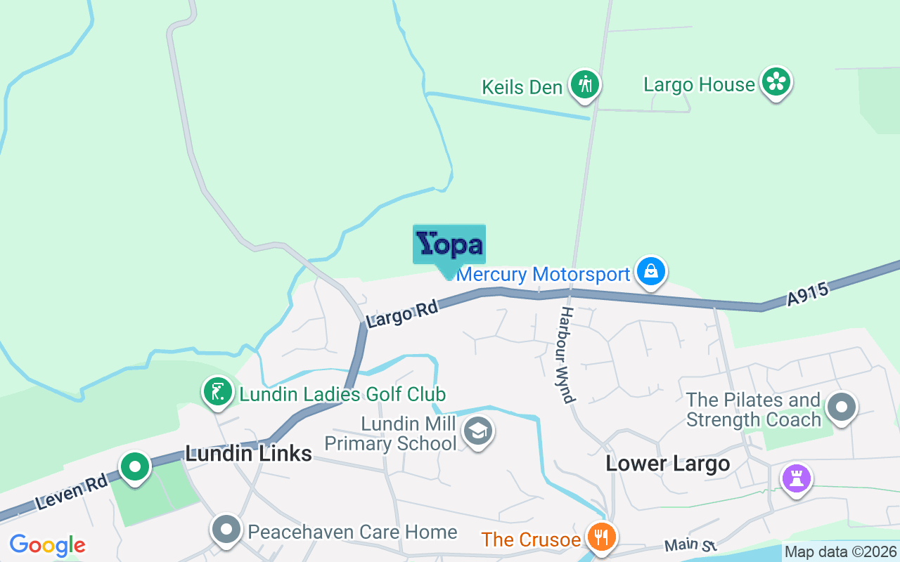 Map showing the location of KY8 6DH