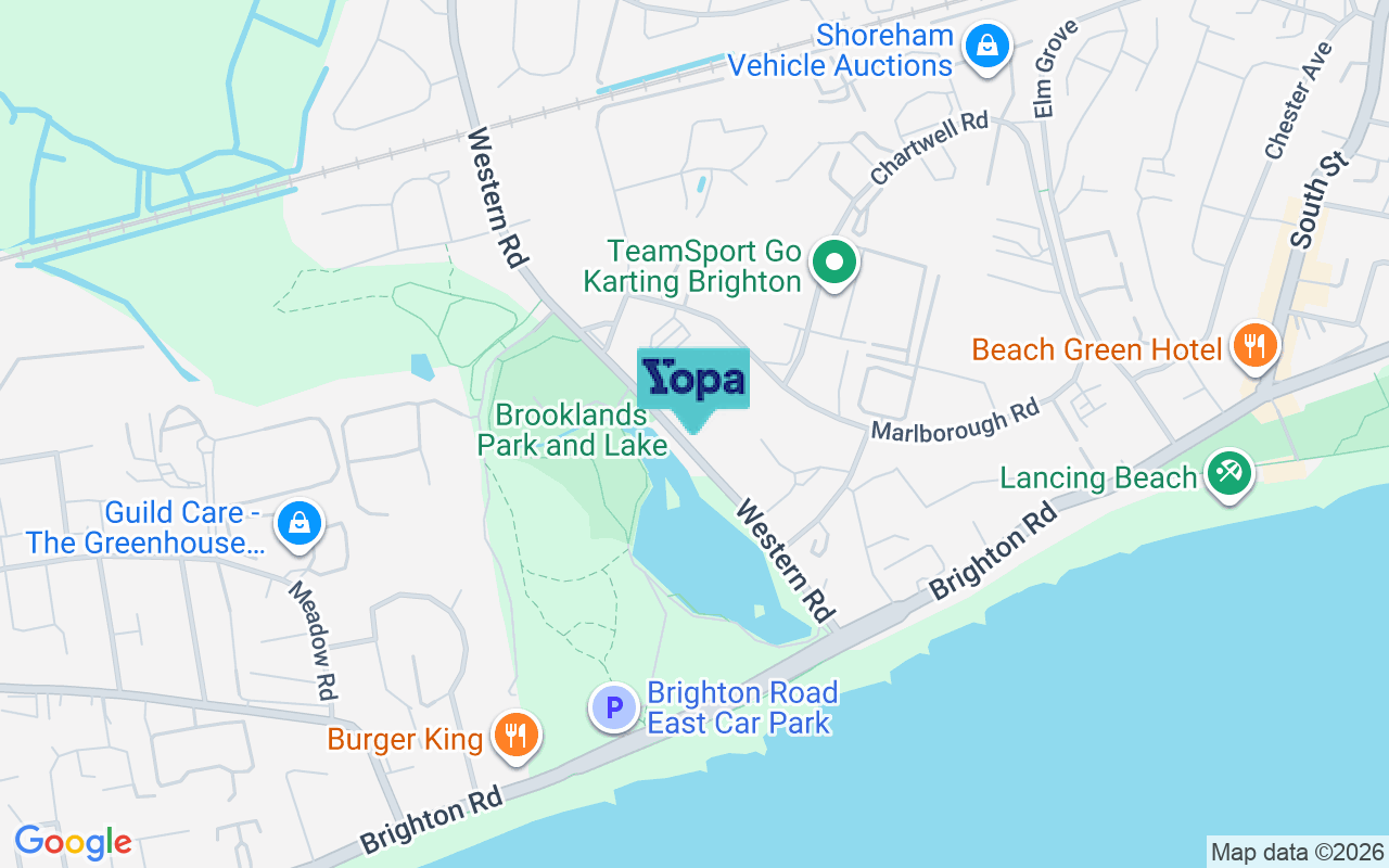 Map showing the location of BN15 8RX