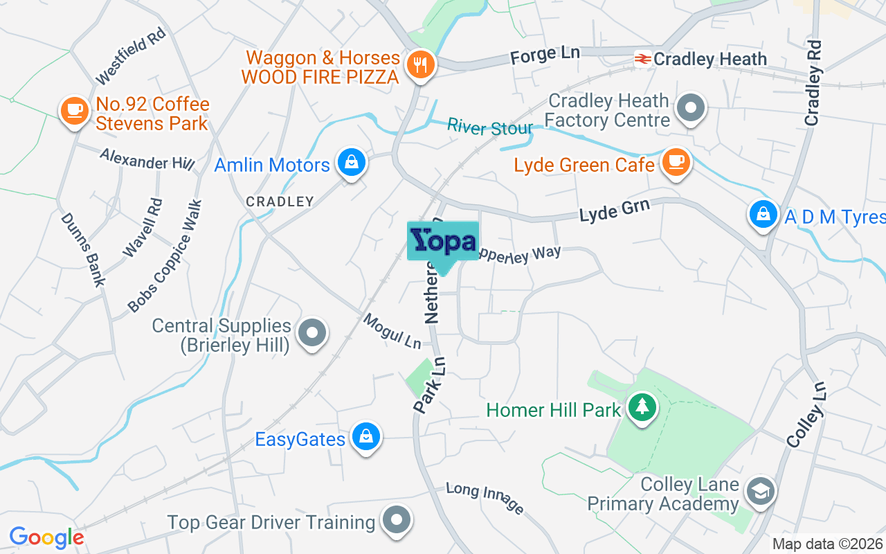 Map showing the location of B63 2YA