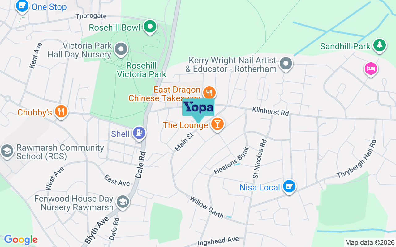 Map showing the location of S62 5QP