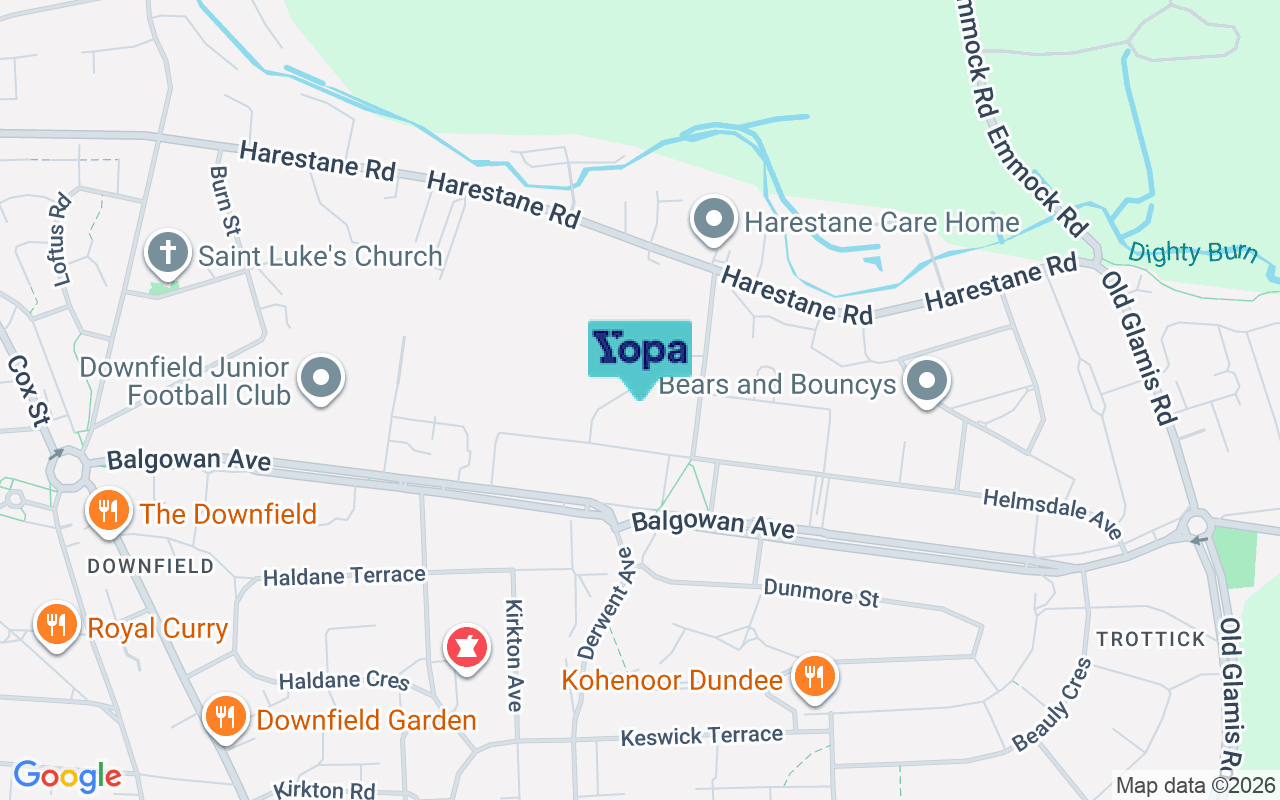 Map showing the location of DD3 0NJ