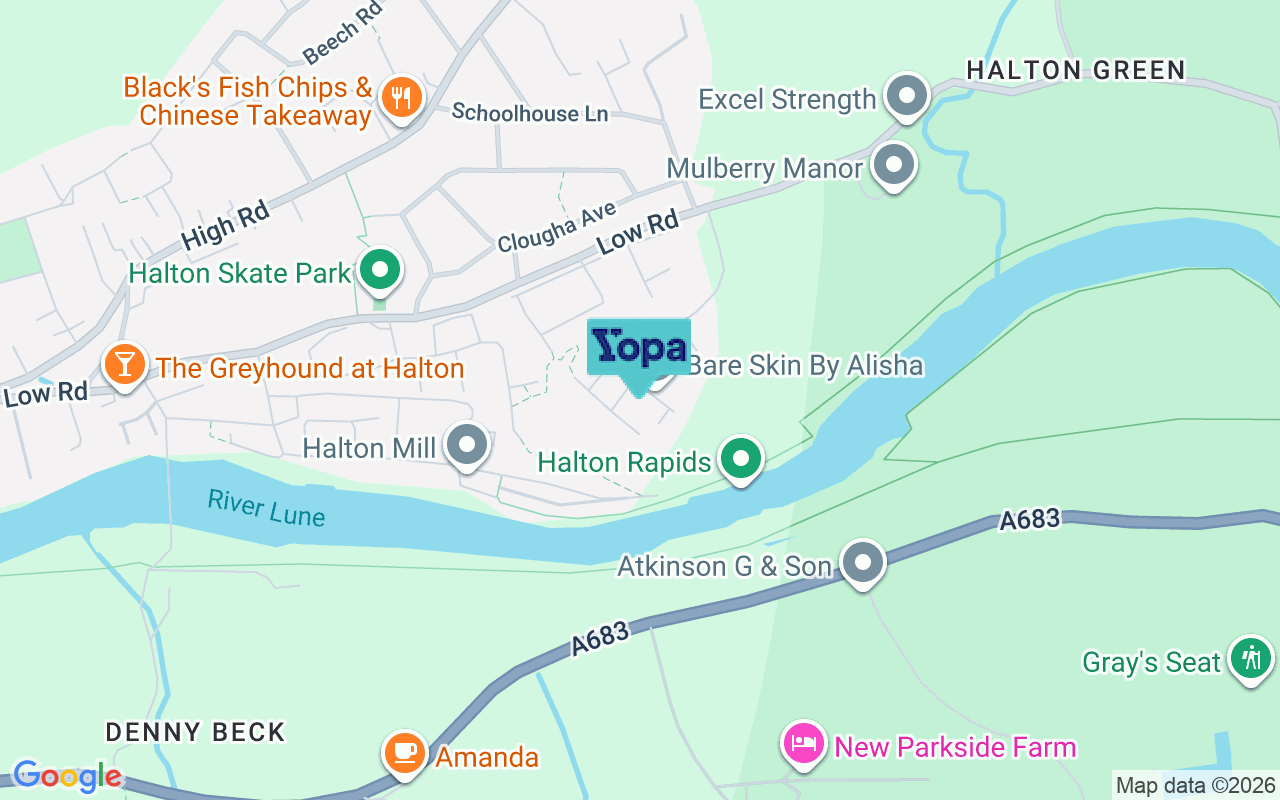 Map showing the location of LA2 6FH