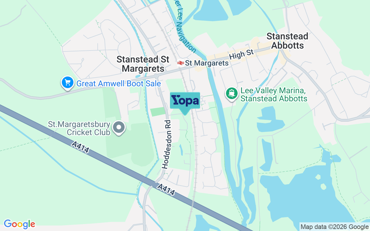 Map showing the location of SG12 8GA