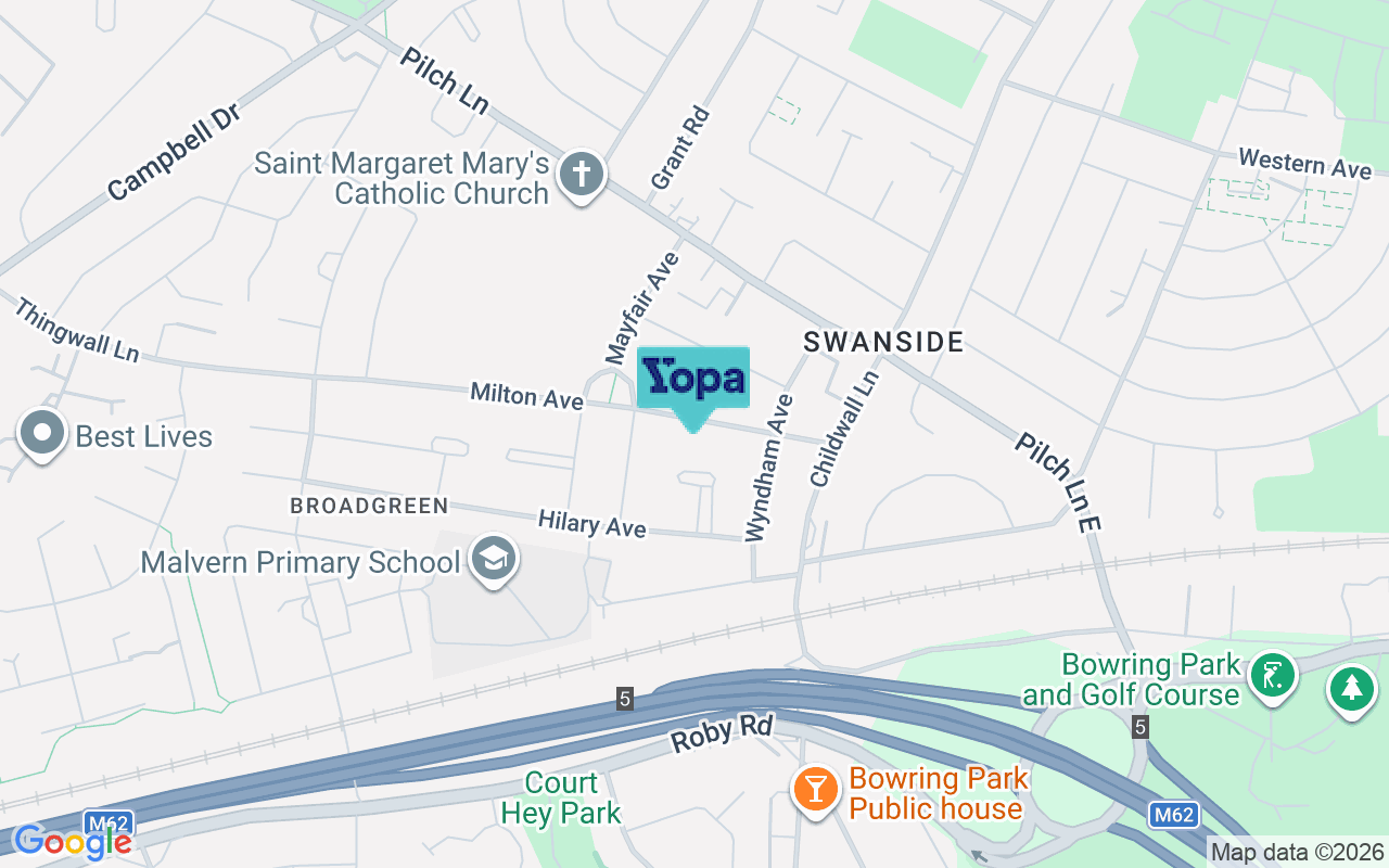 Map showing the location of L14 6TE