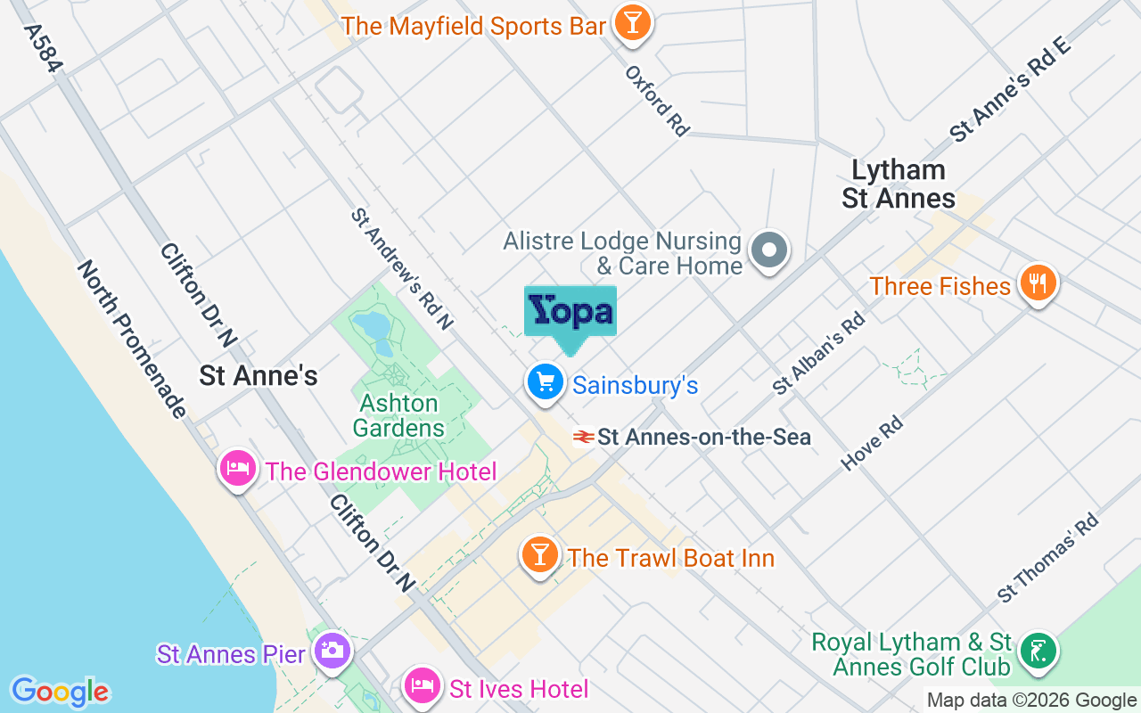 Map showing the location of FY8 2AU
