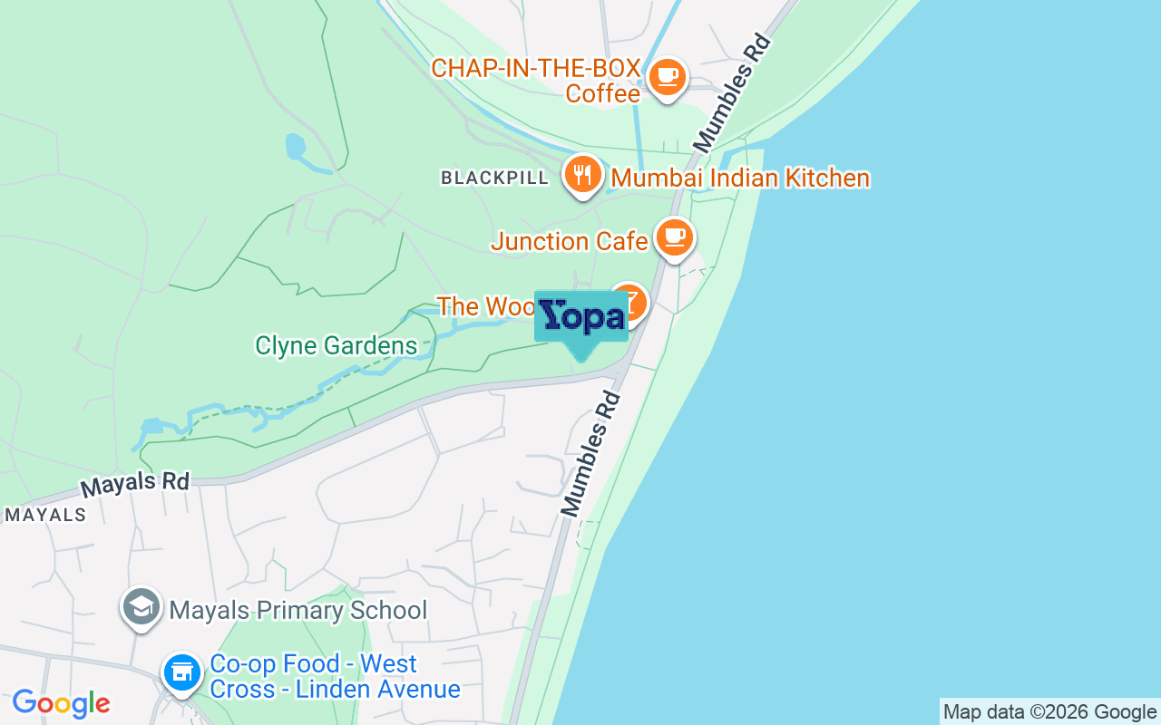 Map showing the location of SA3 5BS