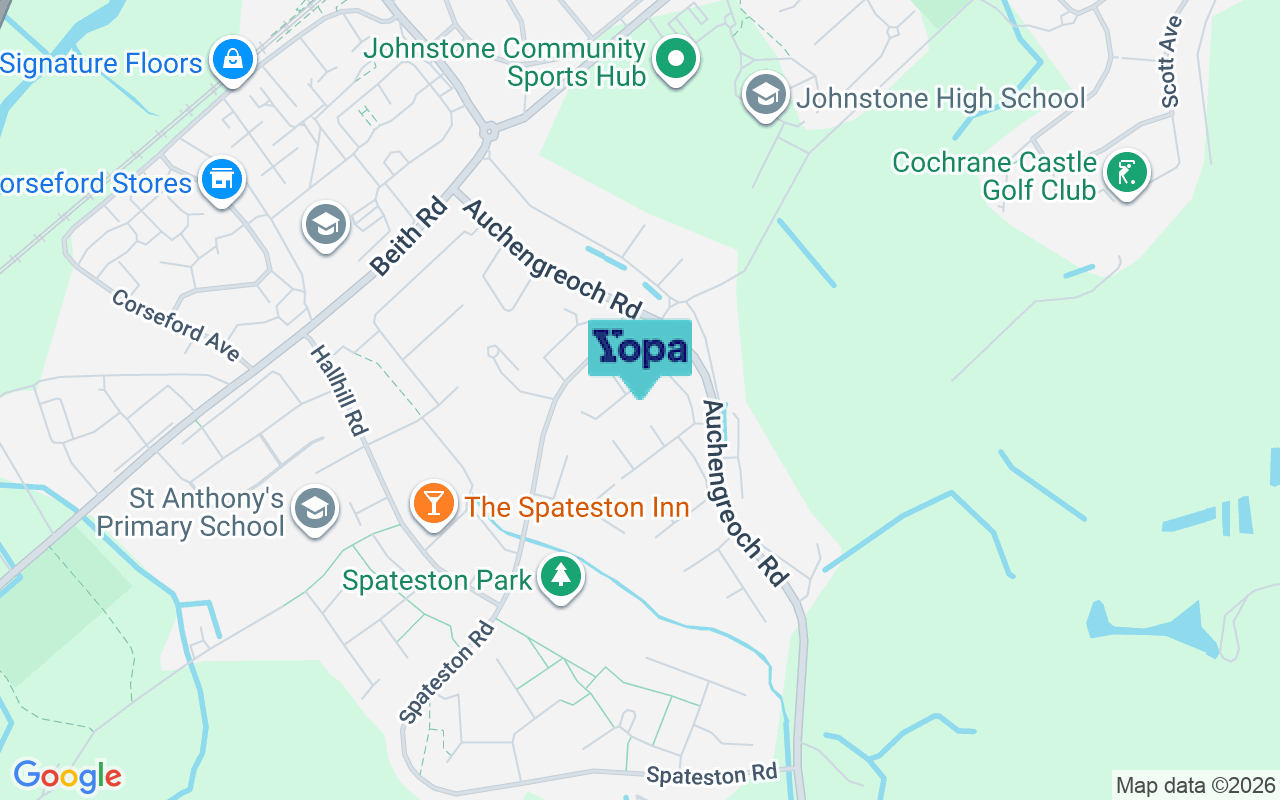 Map showing the location of PA5 0RL