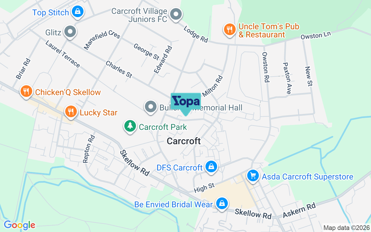 Map showing the location of DN6 8QW
