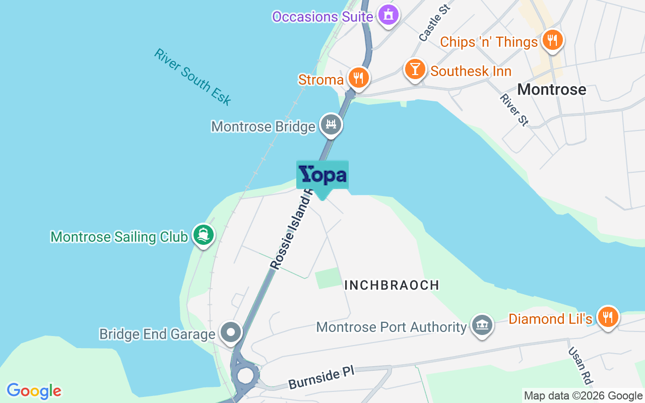 Map showing the location of DD10 9NJ