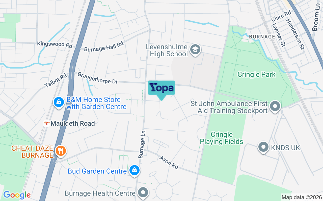 Map showing the location of M19 2NQ