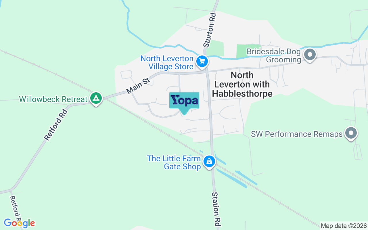 Map showing the location of DN22 0BG