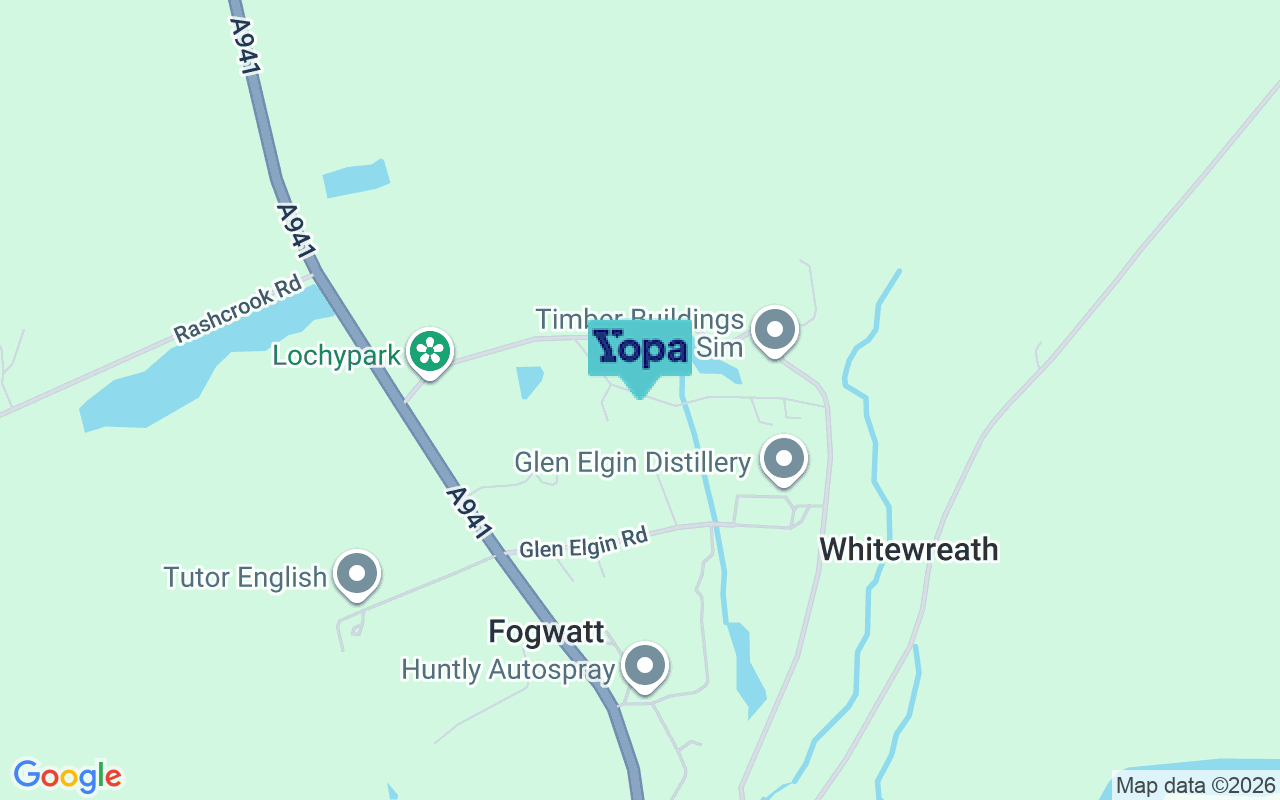 Map showing the location of IV30 8SL