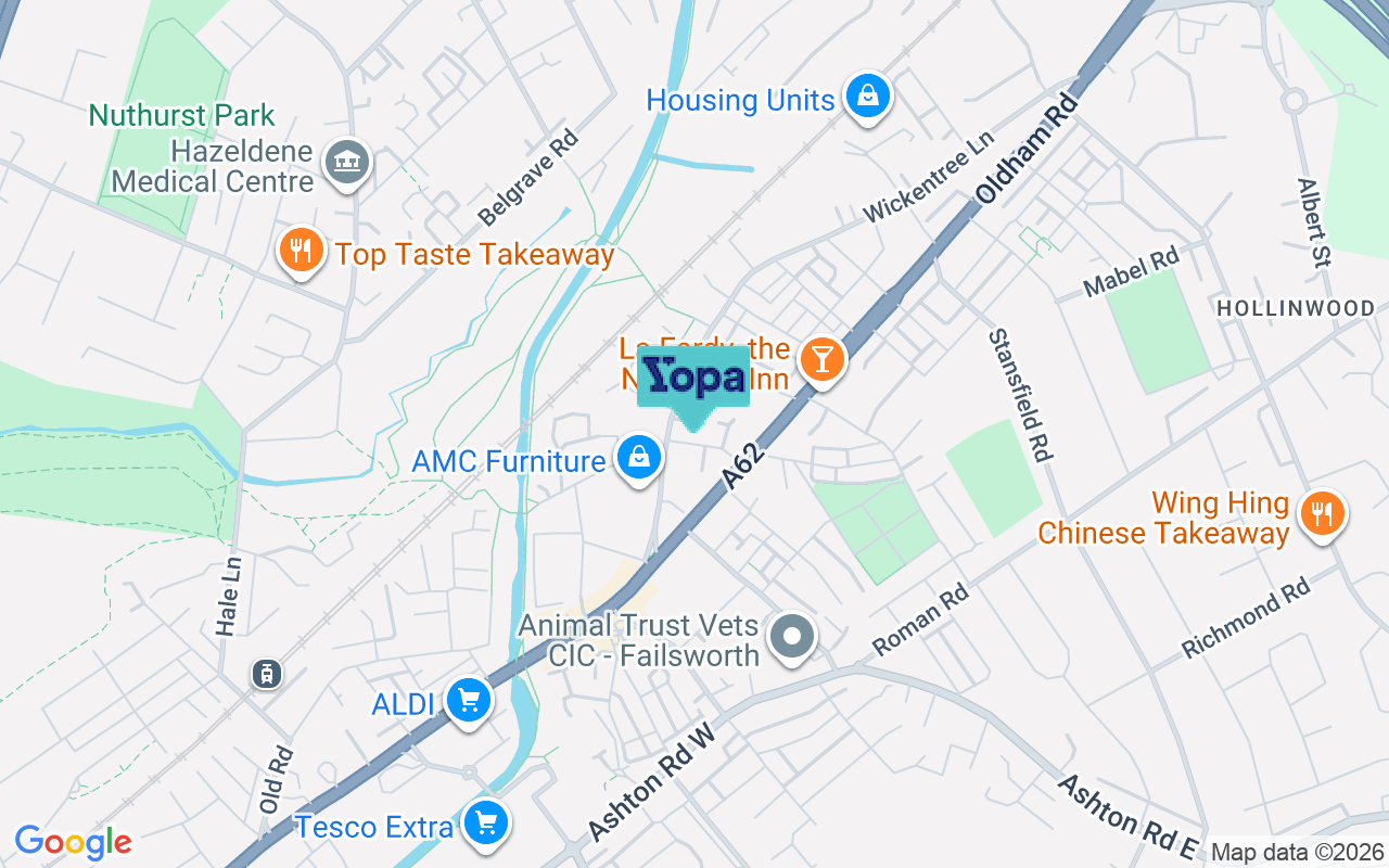 Map showing the location of M35 9AD