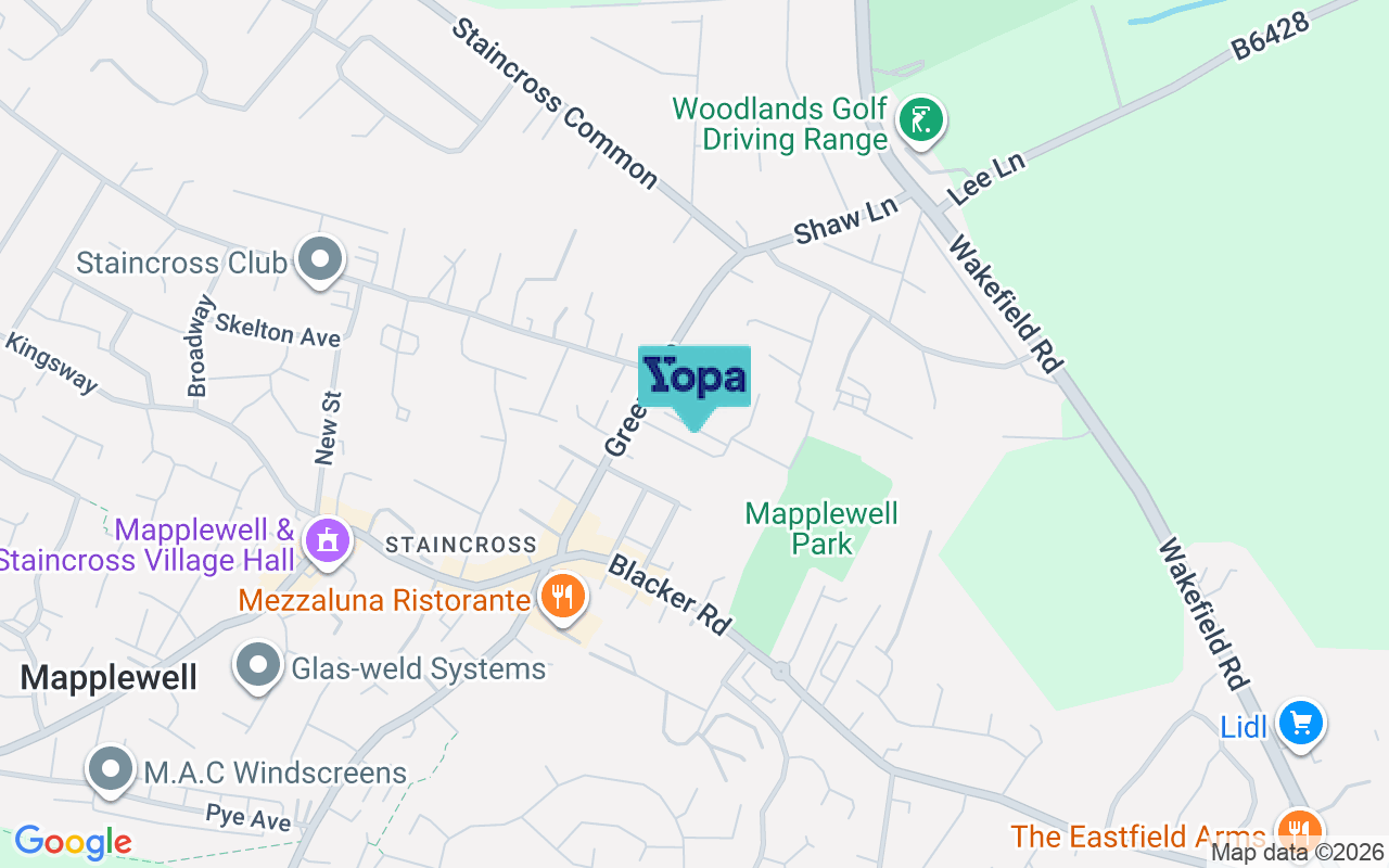 Map showing the location of S75 6BB