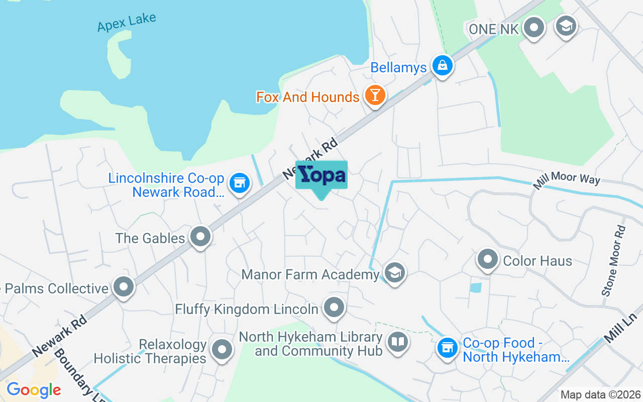 Map showing the location of LN6 9TQ