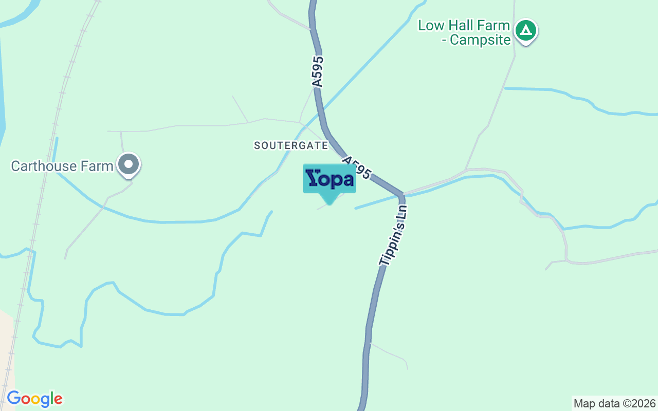 Map showing the location of LA17 7TX