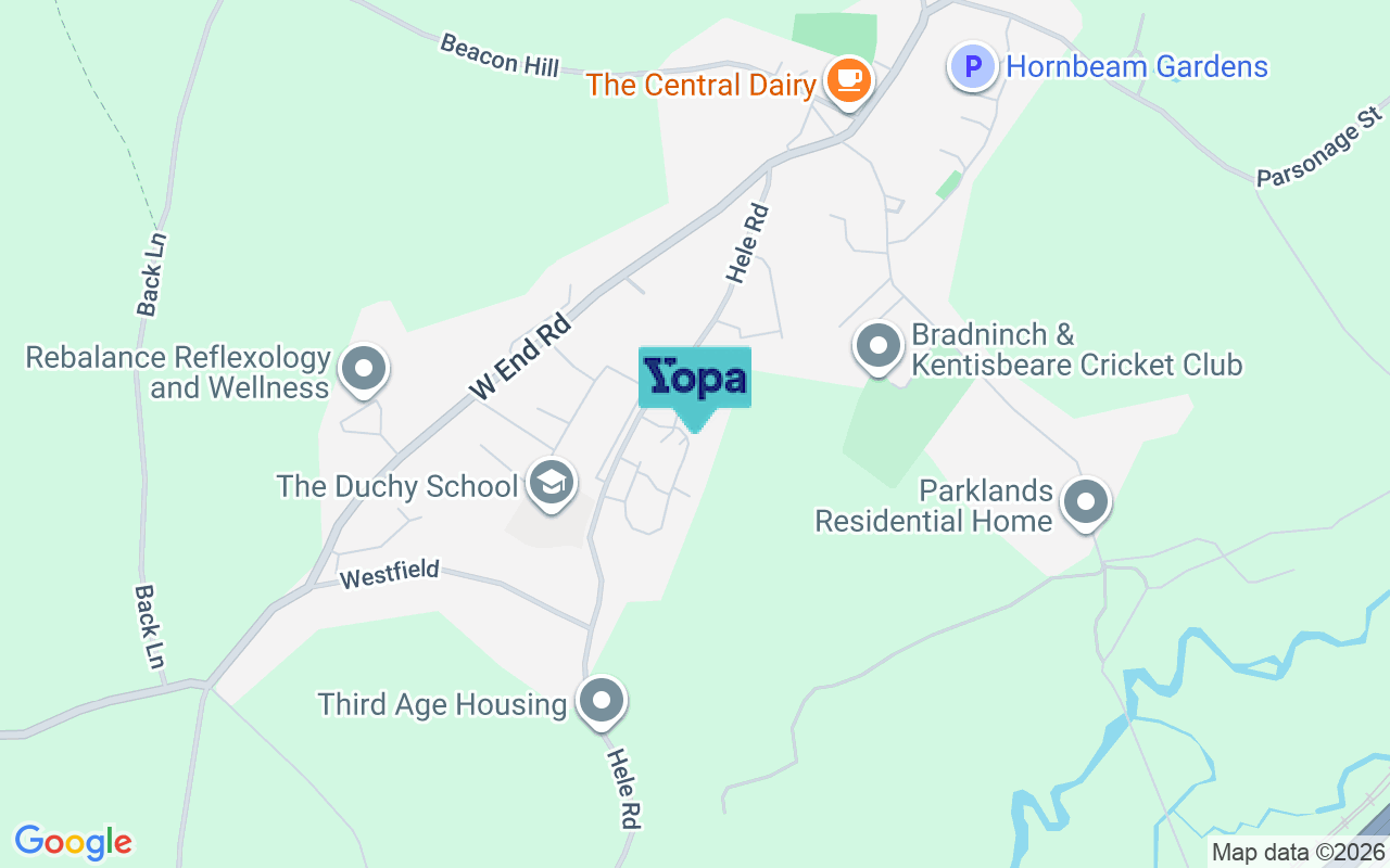 Map showing the location of EX5 4QQ