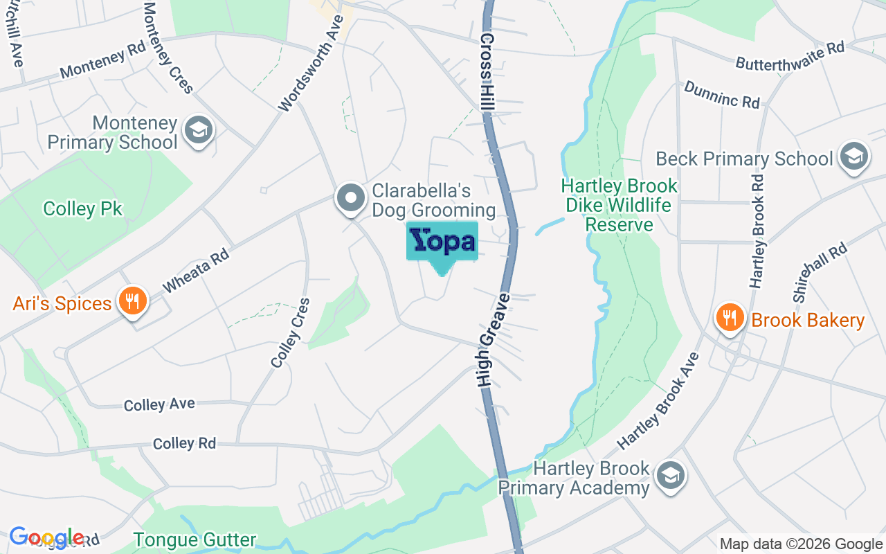 Map showing the location of S5 9GD