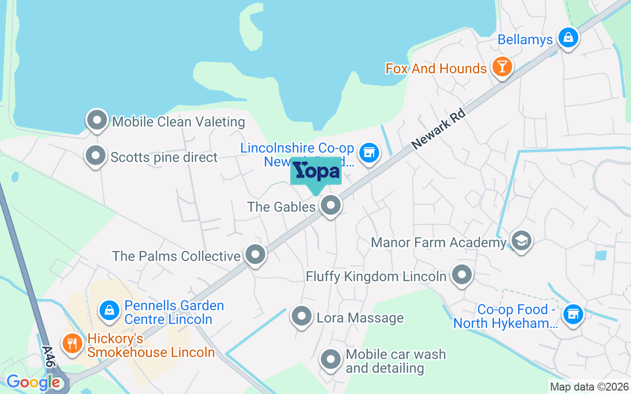 Map showing the location of LN6 9UN