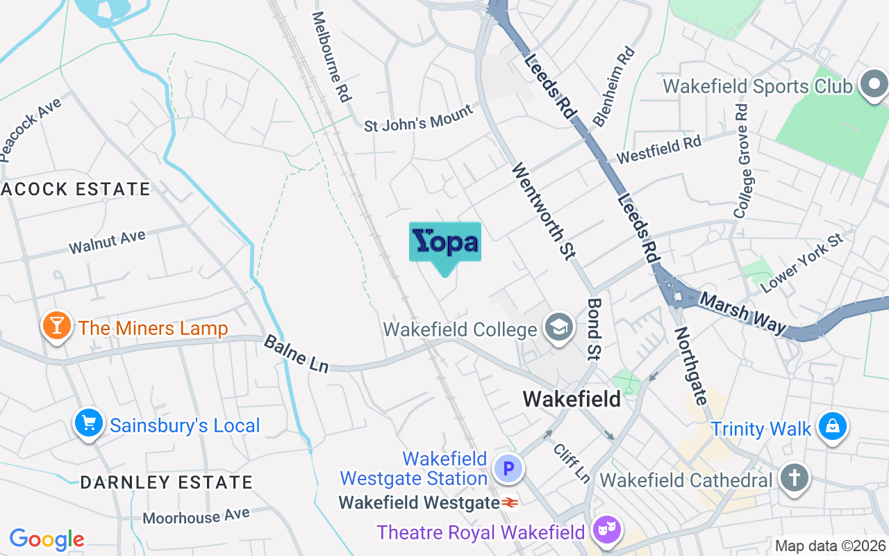 Map showing the location of WF1 2DW