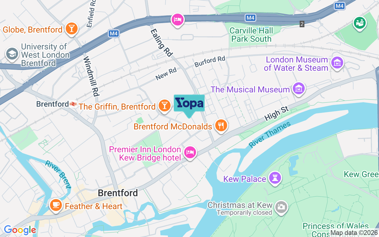 Map showing the location of TW8 0NH