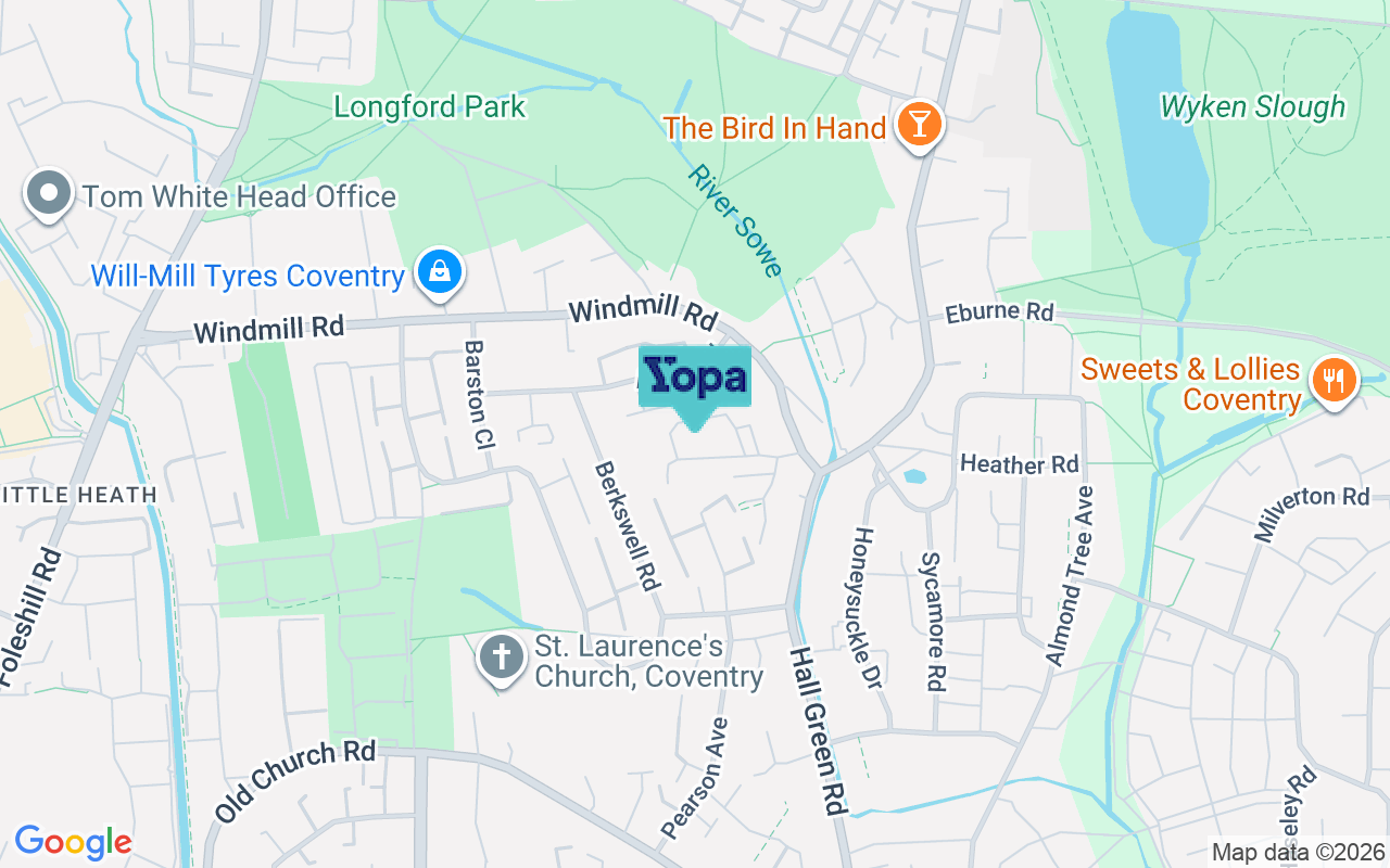 Map showing the location of CV6 7LP