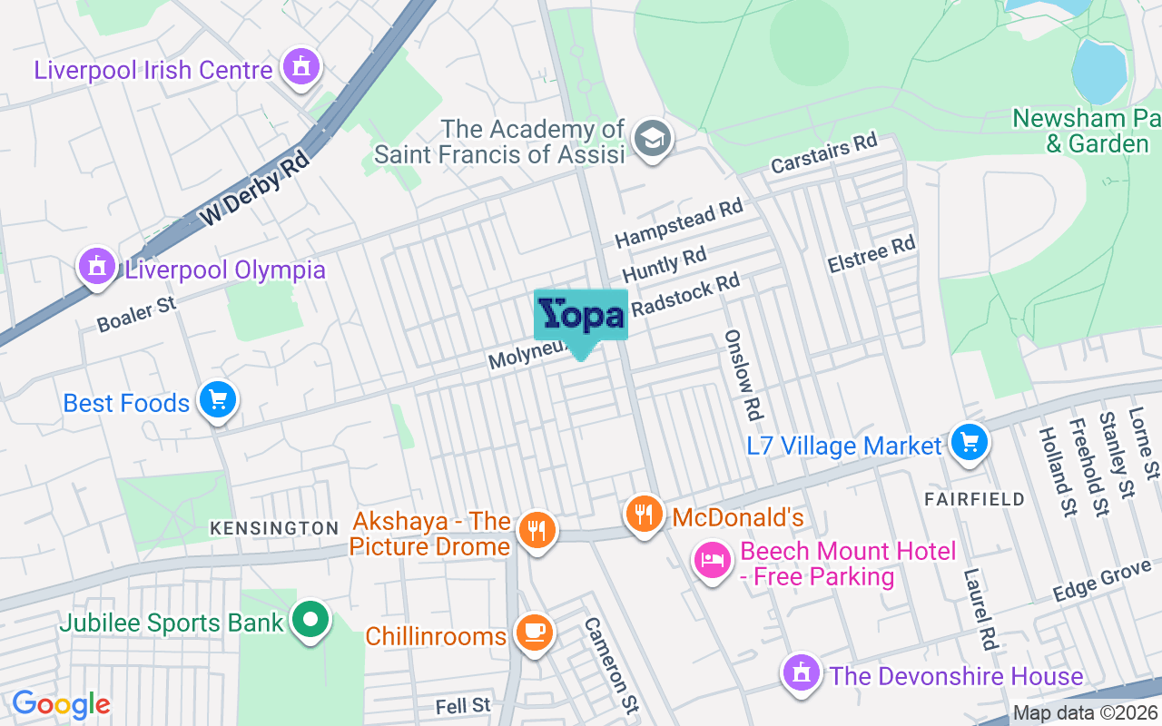Map showing the location of L6 6DD