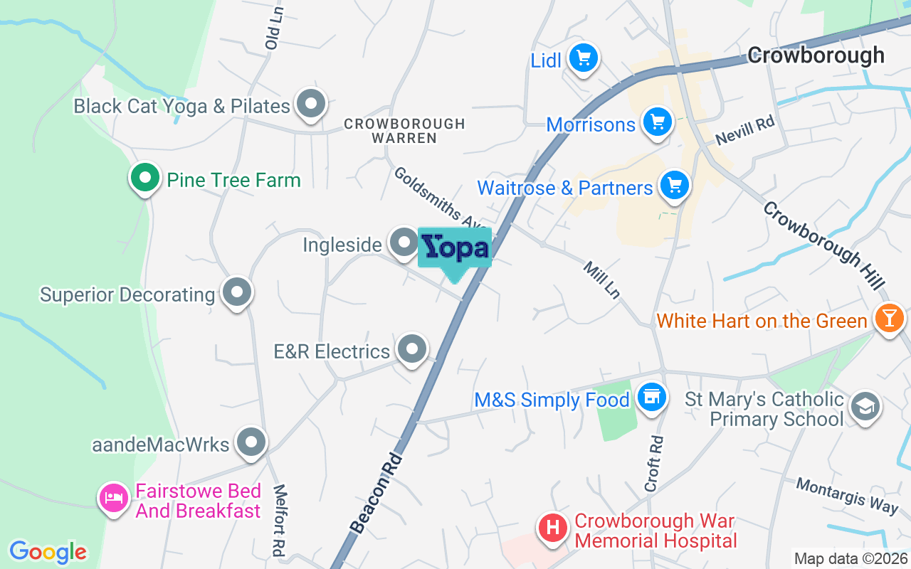 Map showing the location of TN6 1AY