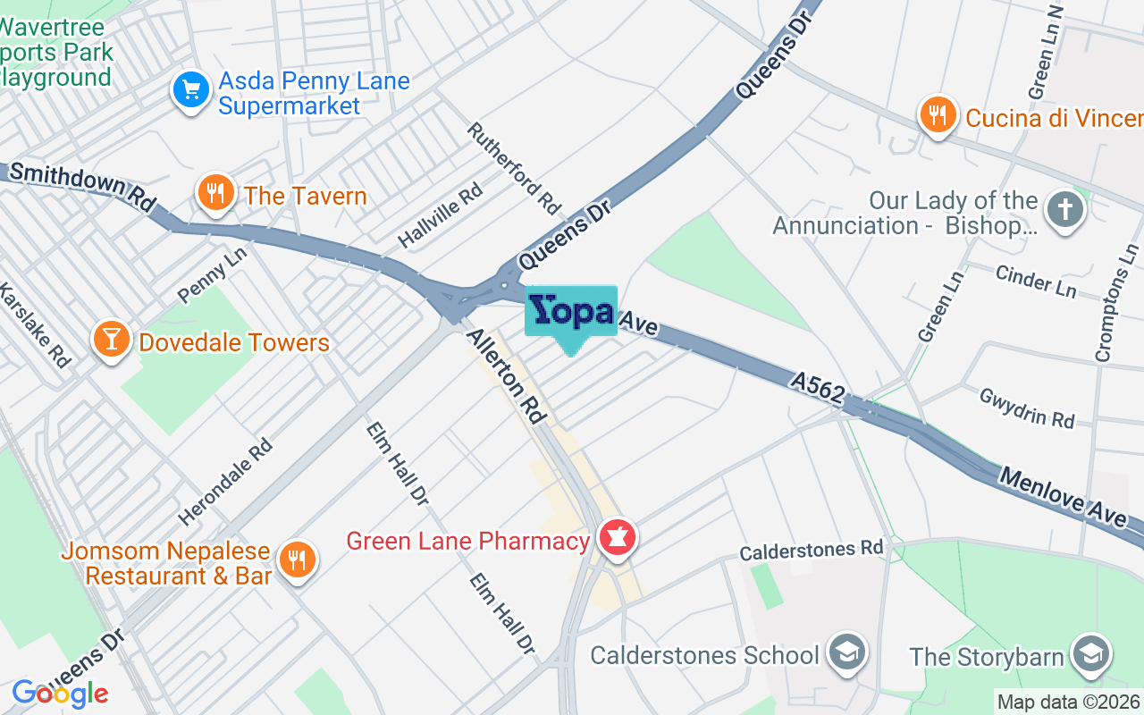 Map showing the location of L18 2ED