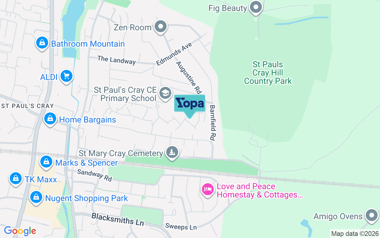 Map showing the location of BR5 3NS