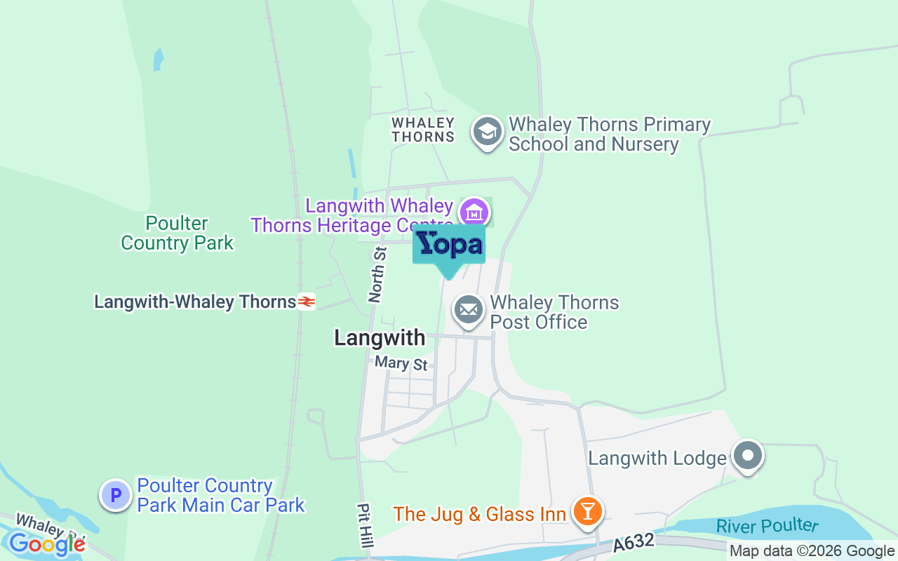 Map showing the location of NG20 9BP