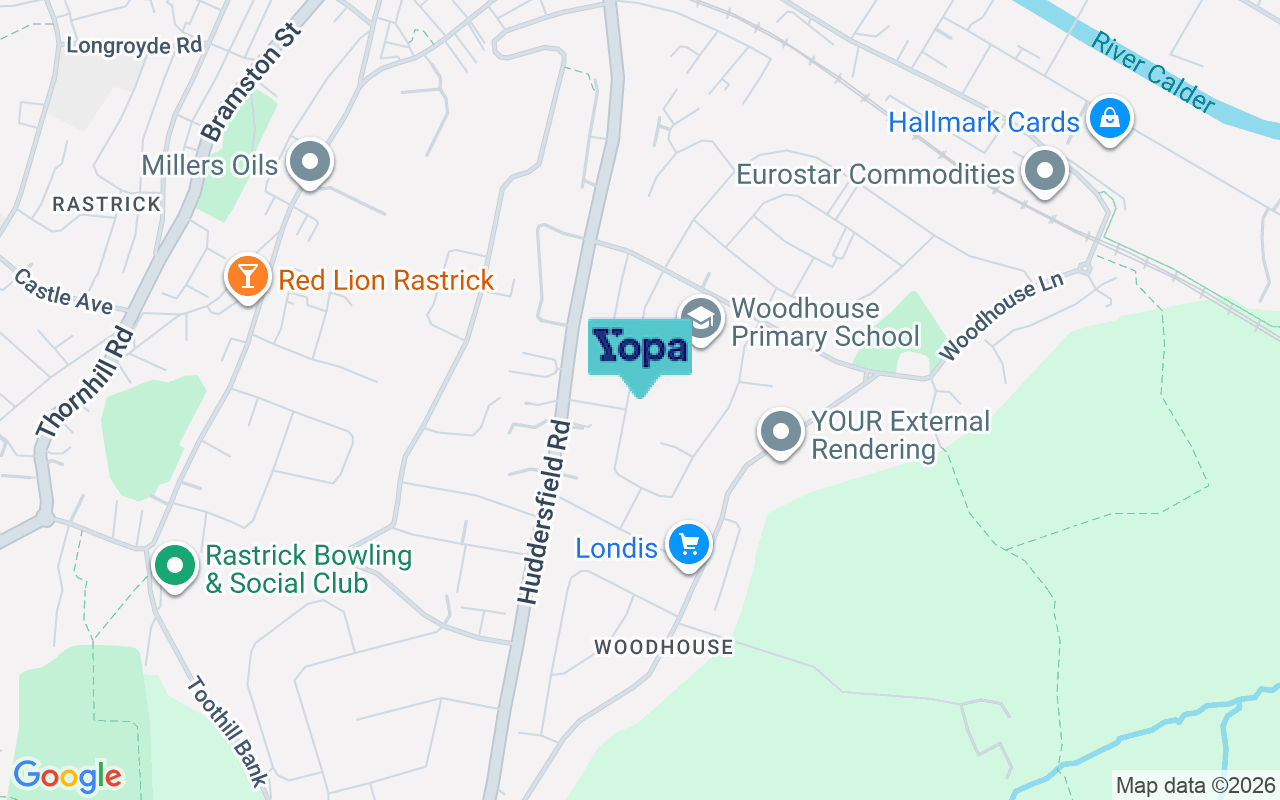 Map showing the location of HD6 3SU