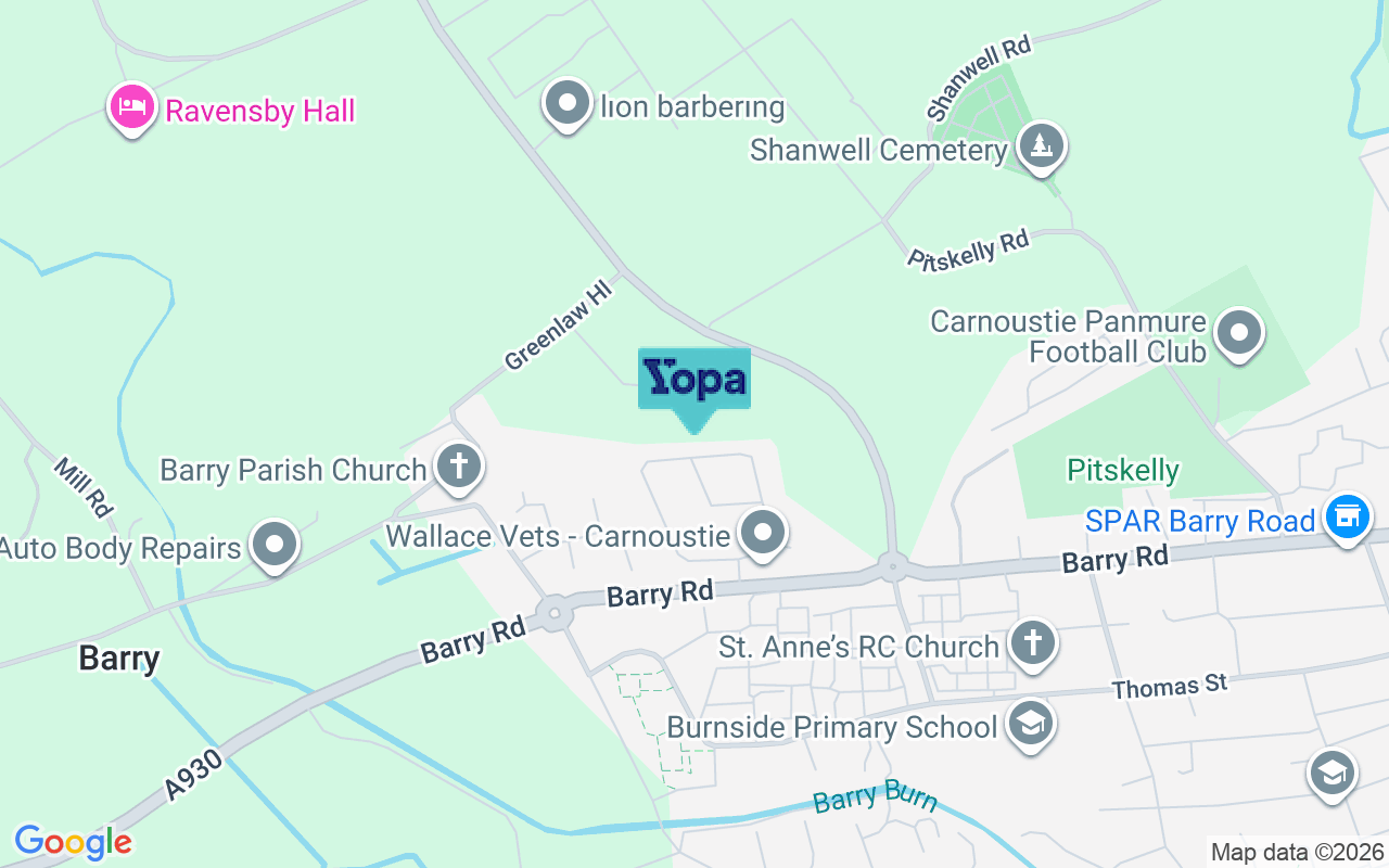 Map showing the location of DD7 7NY