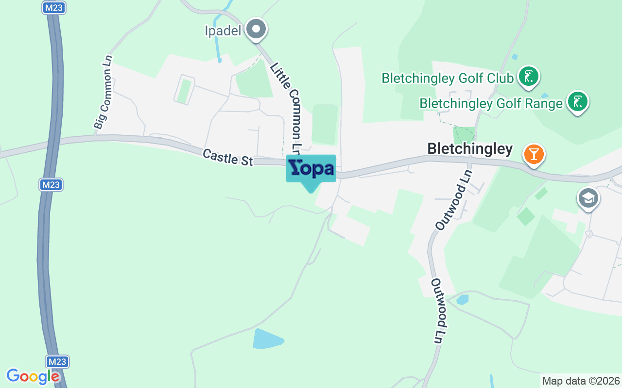 Map showing the location of RH1 4LB