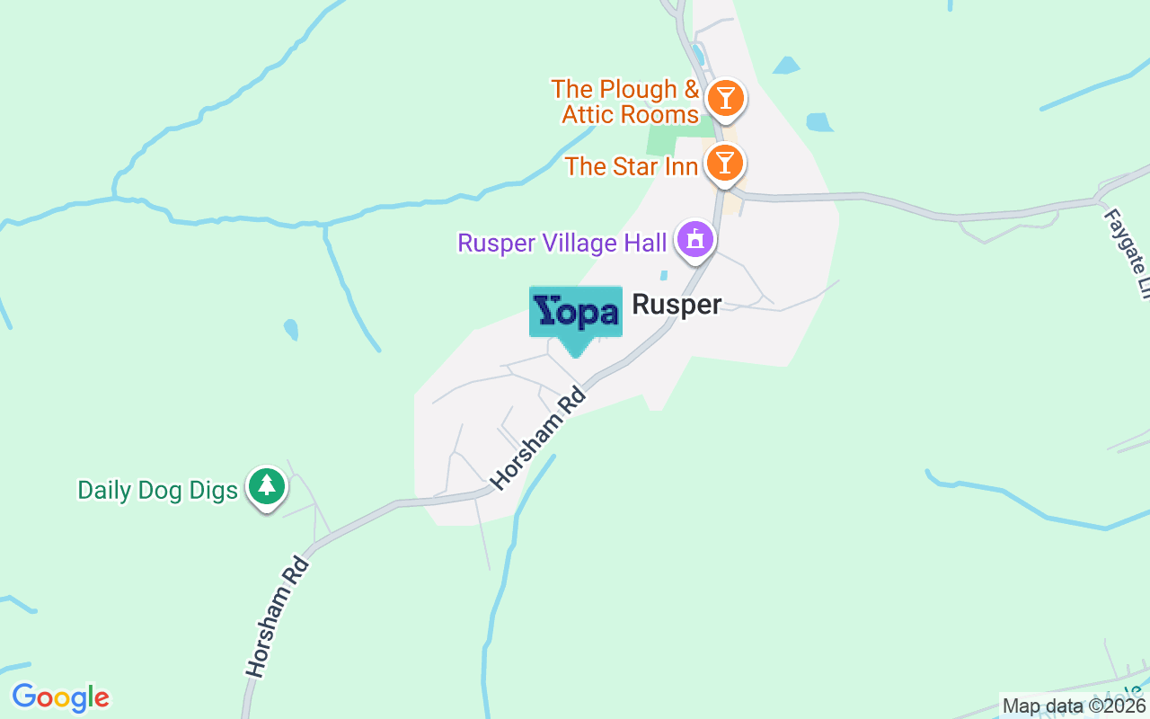 Map showing the location of RH12 4PT