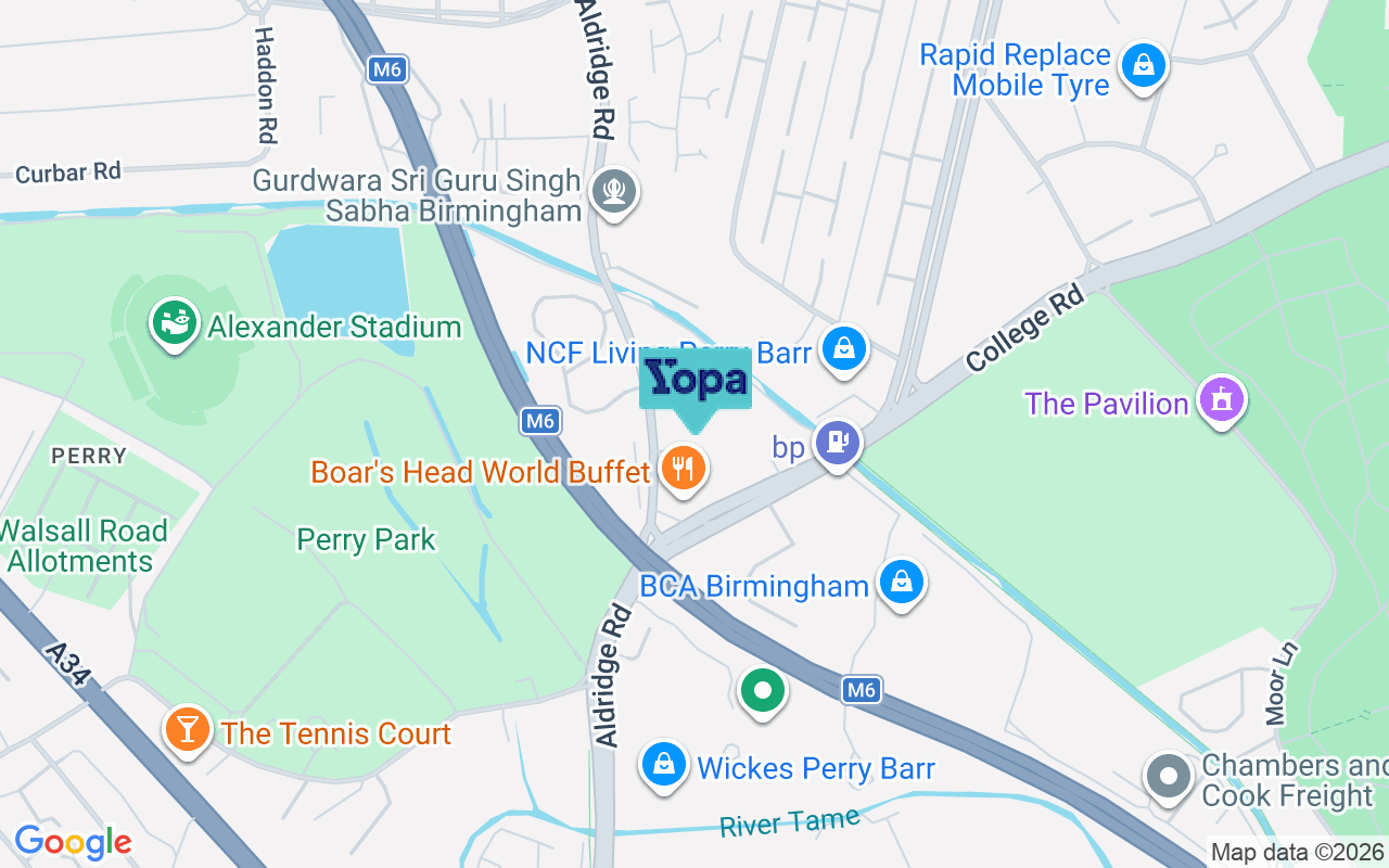 Map showing the location of B44 8BL