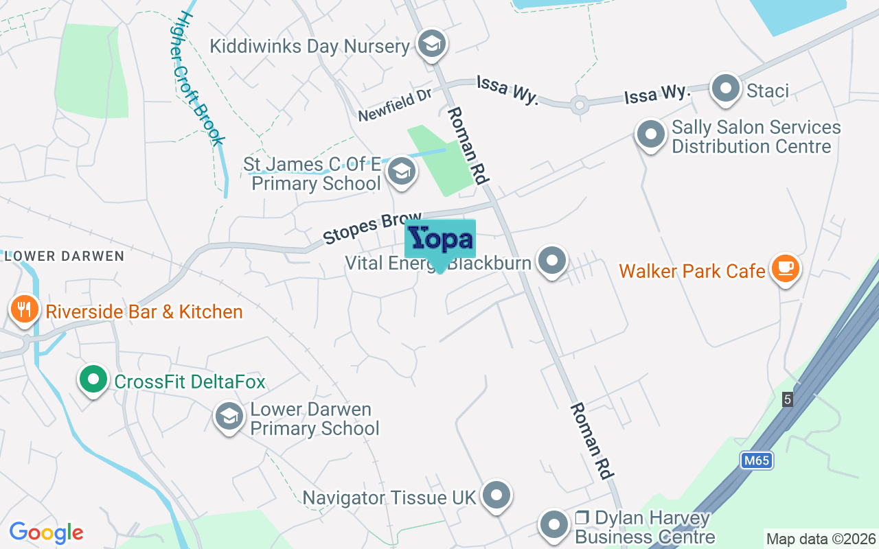 Map showing the location of BB3 0QZ