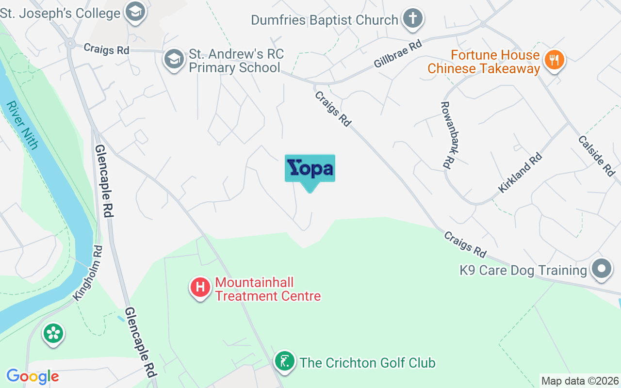 Map showing the location of DG1 4GX