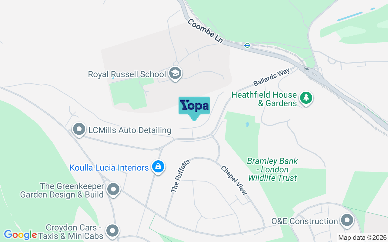 Map showing the location of CR0 5RP