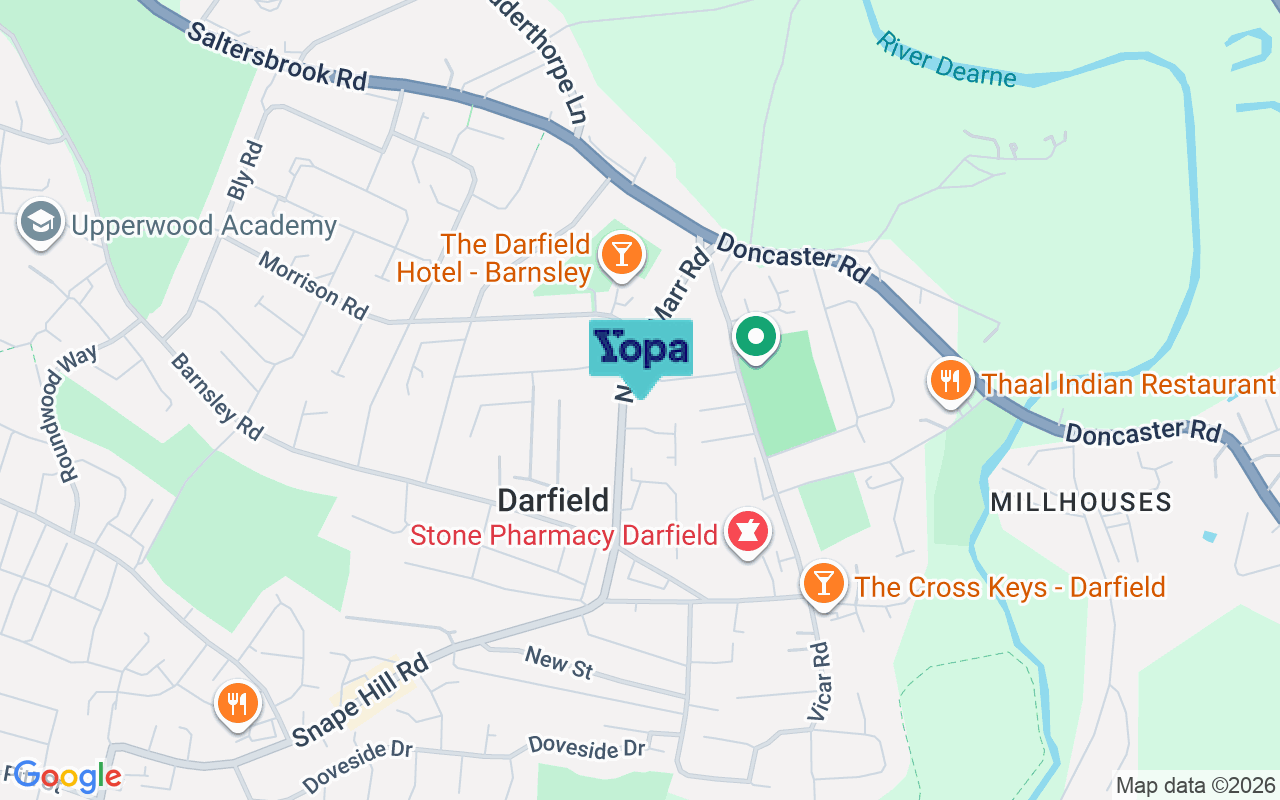 Map showing the location of S73 9AD