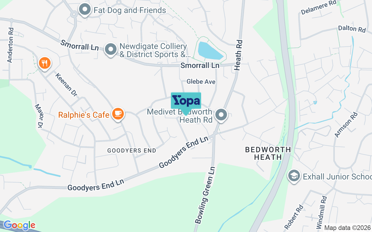 Map showing the location of CV12 0DB