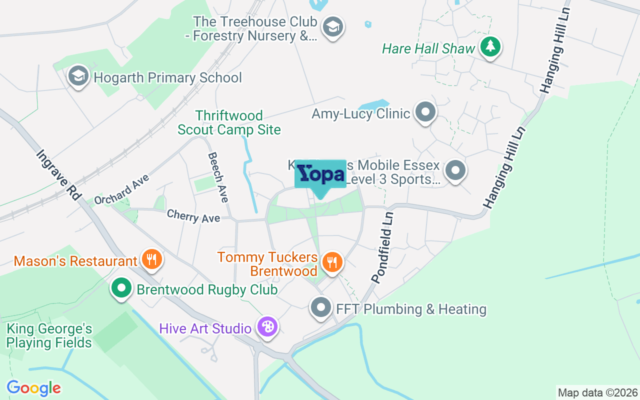 Map showing the location of CM13 2EX