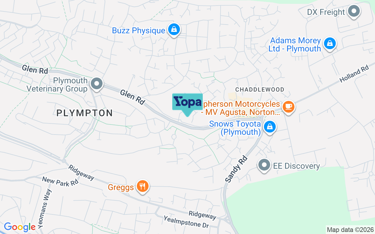 Map showing the location of PL7 2XY