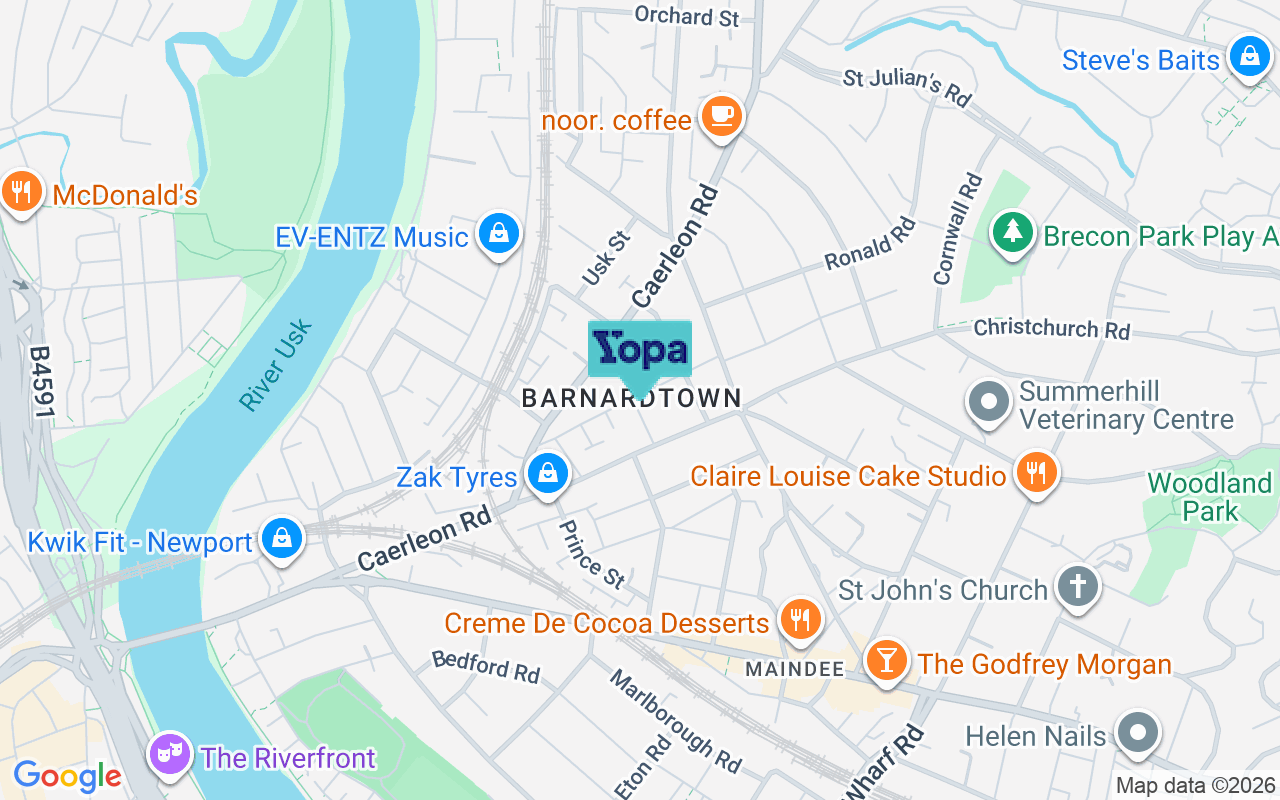 Map showing the location of NP19 7FF