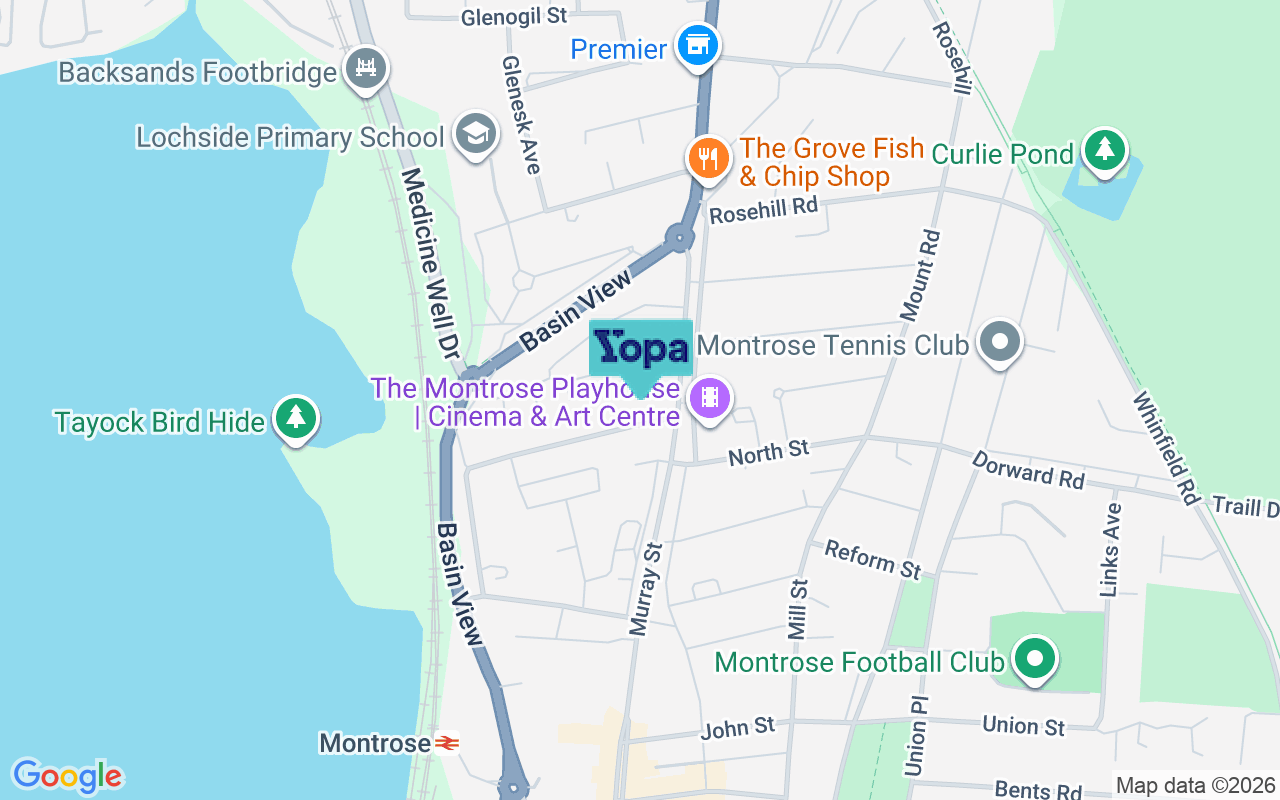 Map showing the location of DD10 8LL