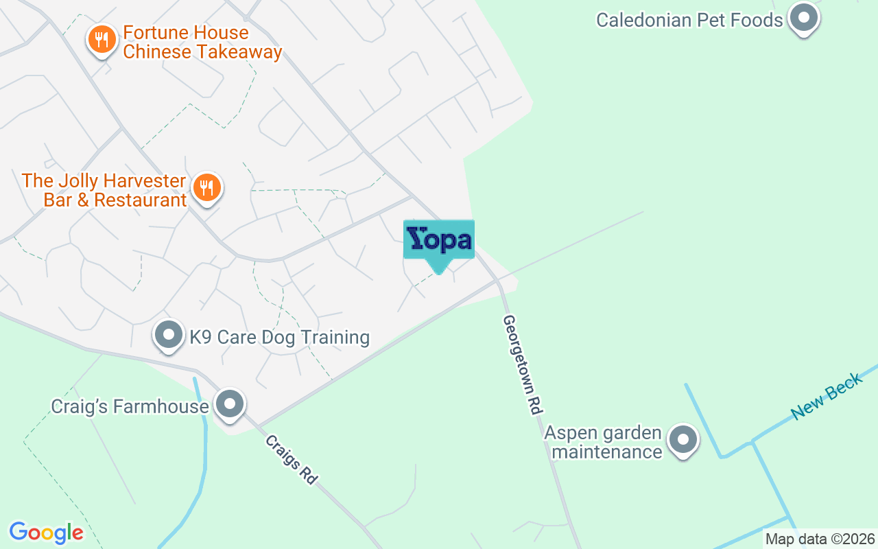 Map showing the location of DG1 4AW