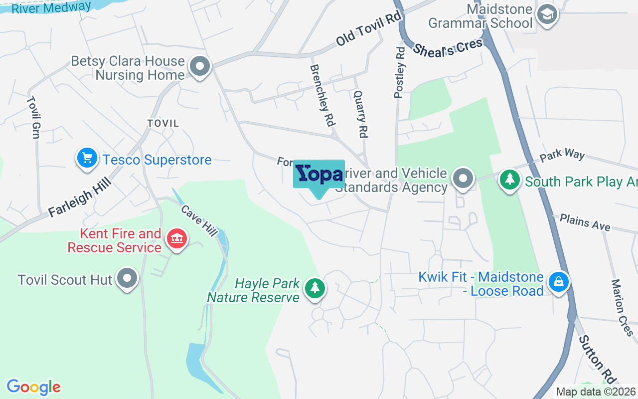 Map showing the location of ME15 6UY