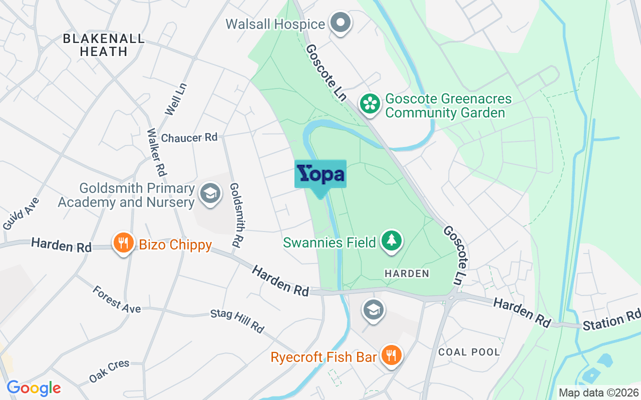 Map showing the location of WS3 1EH