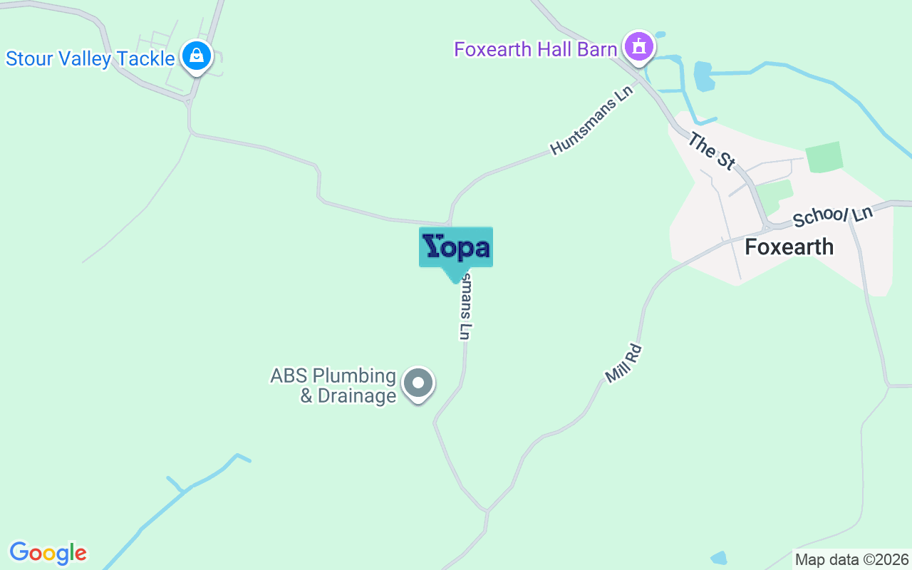 Map showing the location of CO10 7JX
