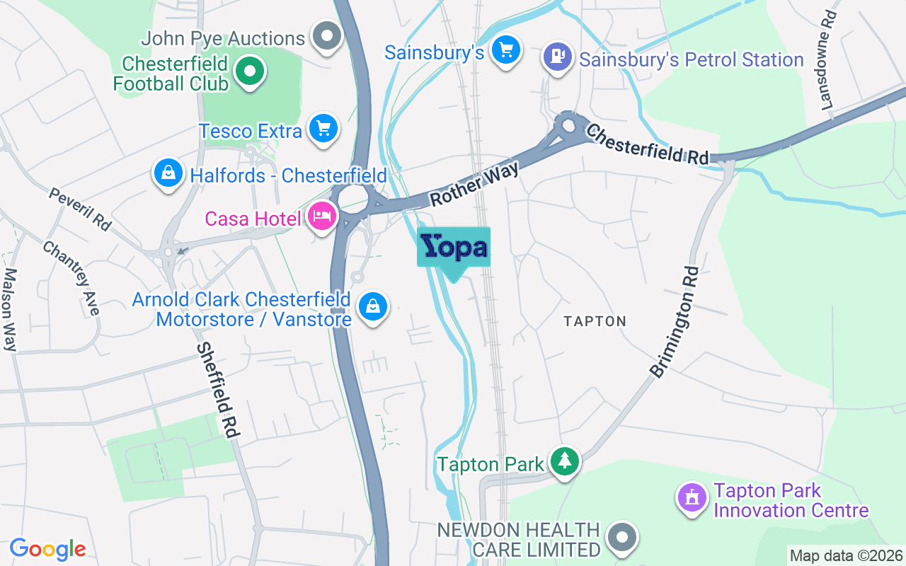 Map showing the location of S41 7GD